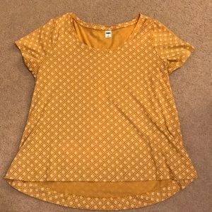 Mustard Patterned Short-Sleeve Tee